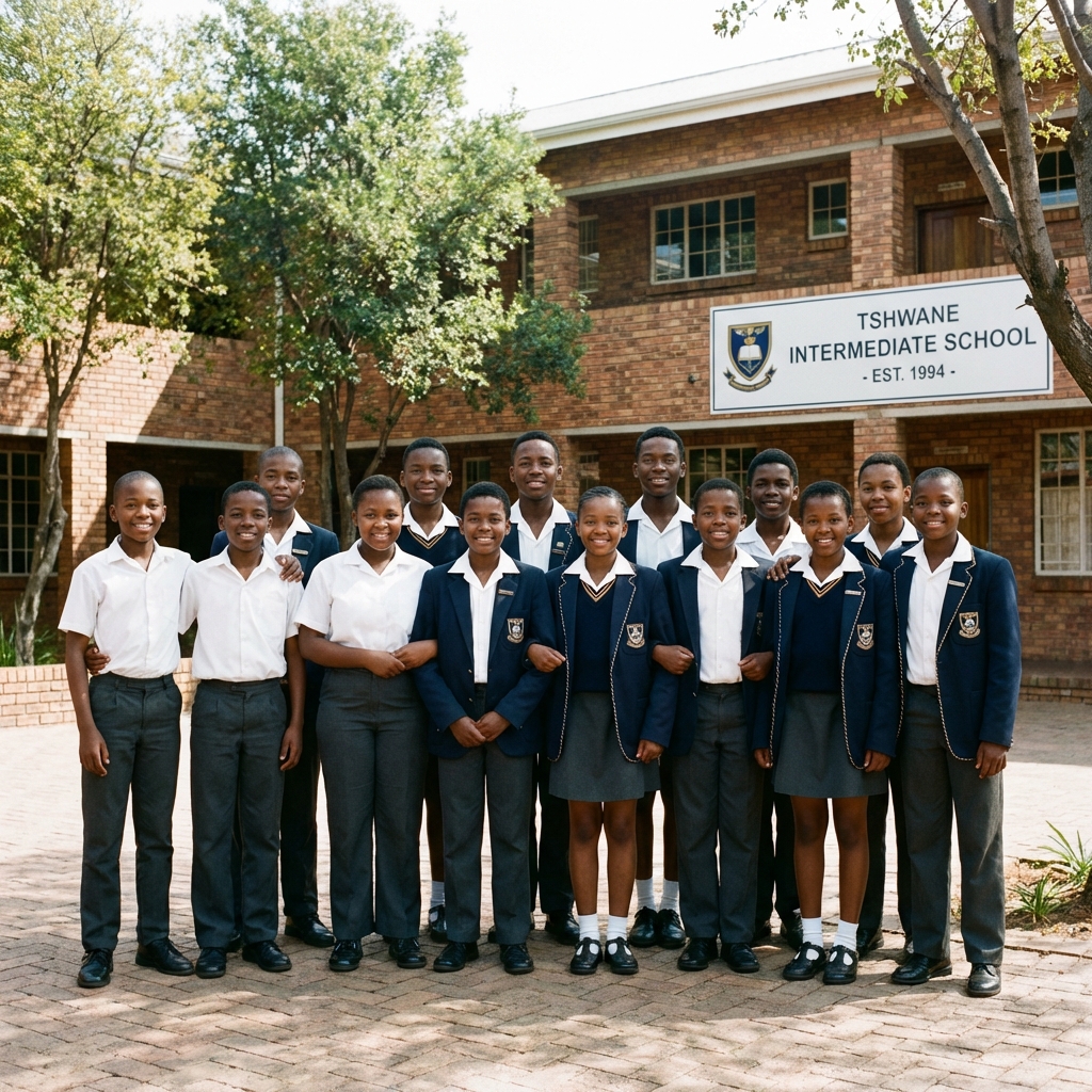 Students in school uniform