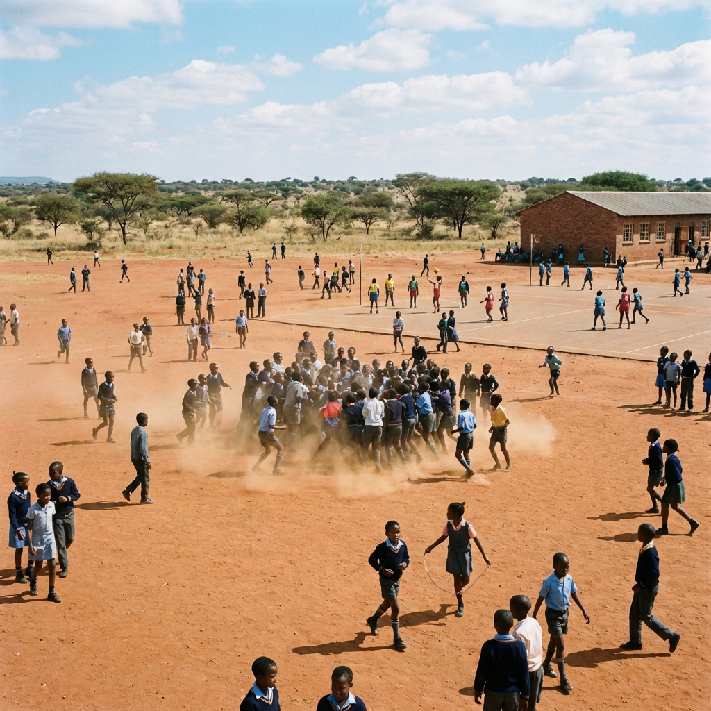 School playground and sports field